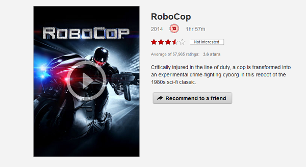 robocop on Netflix